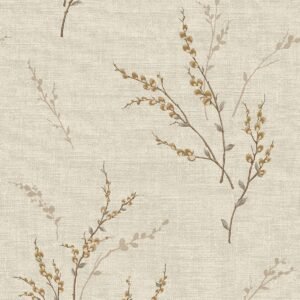 Carmella Floral Textured Vinyl Wallpaper Cream Belgravia 7150