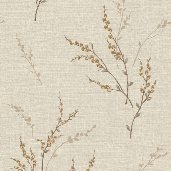 Carmella Floral Textured Vinyl Wallpaper Cream Belgravia 7150