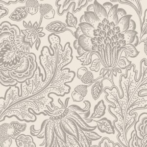 Fernhurst Floral Trail Wallpaper Silver Belgravia 1110