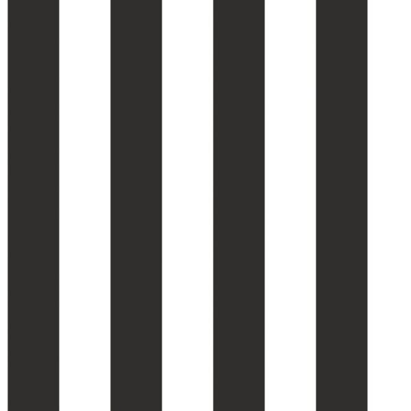 Just Kitchens Awning Stripe Wallpaper Black Galerie G67521