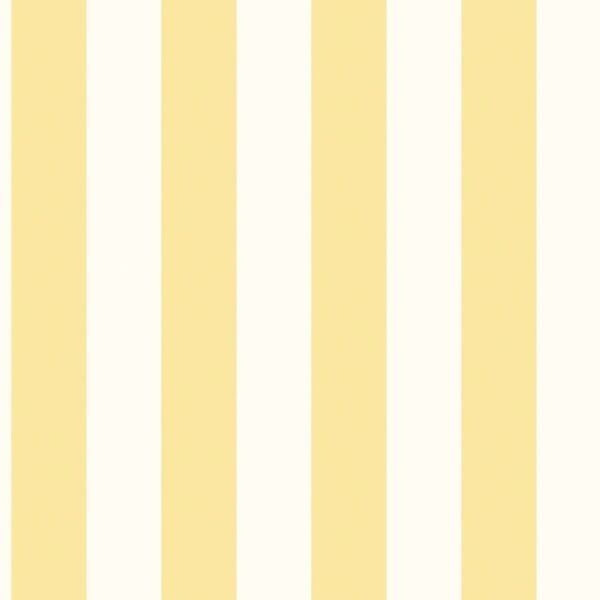 Just Kitchens Awning Stripe Wallpaper Yellow White Galerie G45400