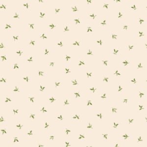 Just Kitchens Leaf Toss Wallpaper Taupe Green Galerie G45436