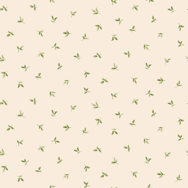 Just Kitchens Leaf Toss Wallpaper Taupe Green Galerie G45436